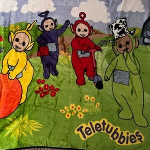 RARE Teletubbies Fleece Blanket